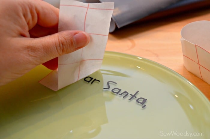 DIY Personalized Santa Cookie Plate 5