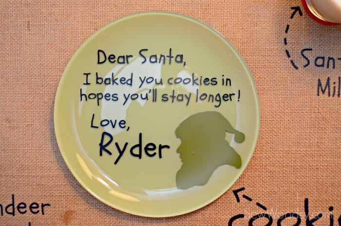 DIY Personalized Santa Cookie Plate 6