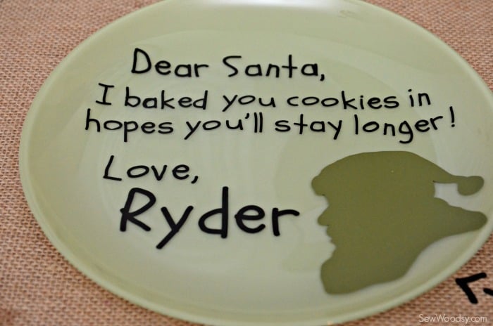 DIY Personalized Santa Cookie Plate 7