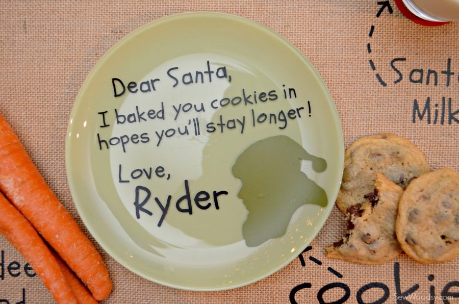 DIY Personalized Santa Cookie Plate 9