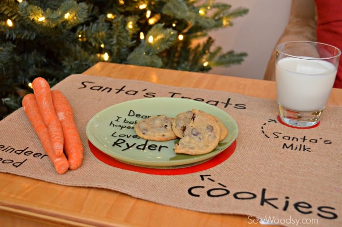 DIY Santa's Cookie and Milk Placemat 13