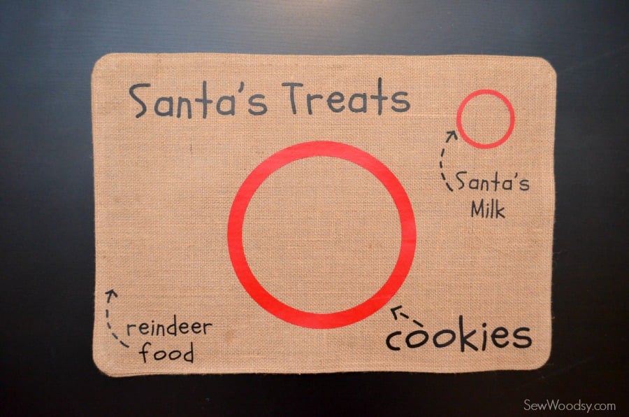 DIY Santa's Cookie and Milk Placemat 14