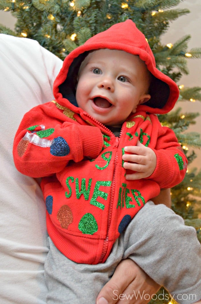 DIY Baby's First Ugly Christmas Sweater