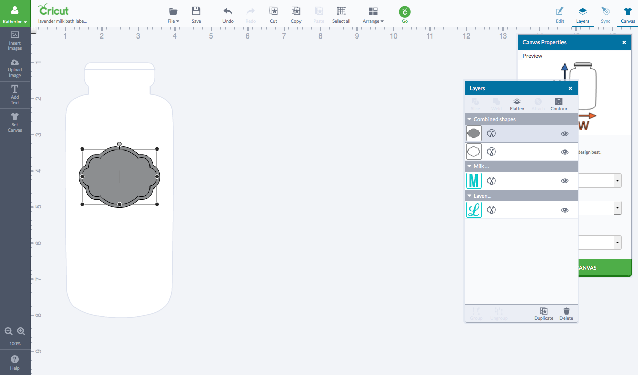 slice feature on cricut design space