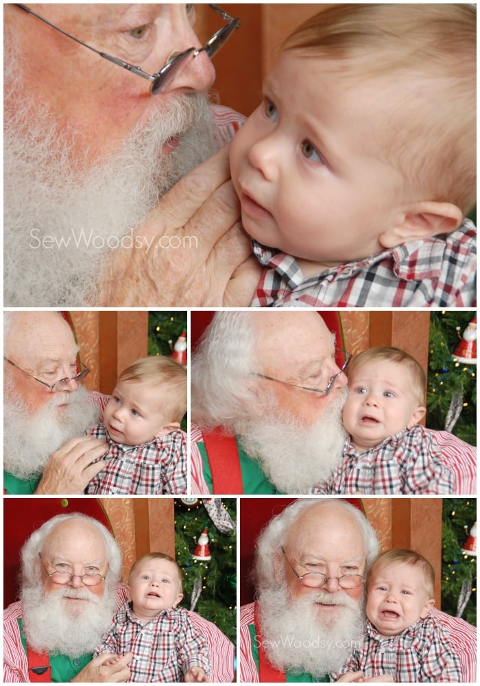 Crying Baby Santa Photo