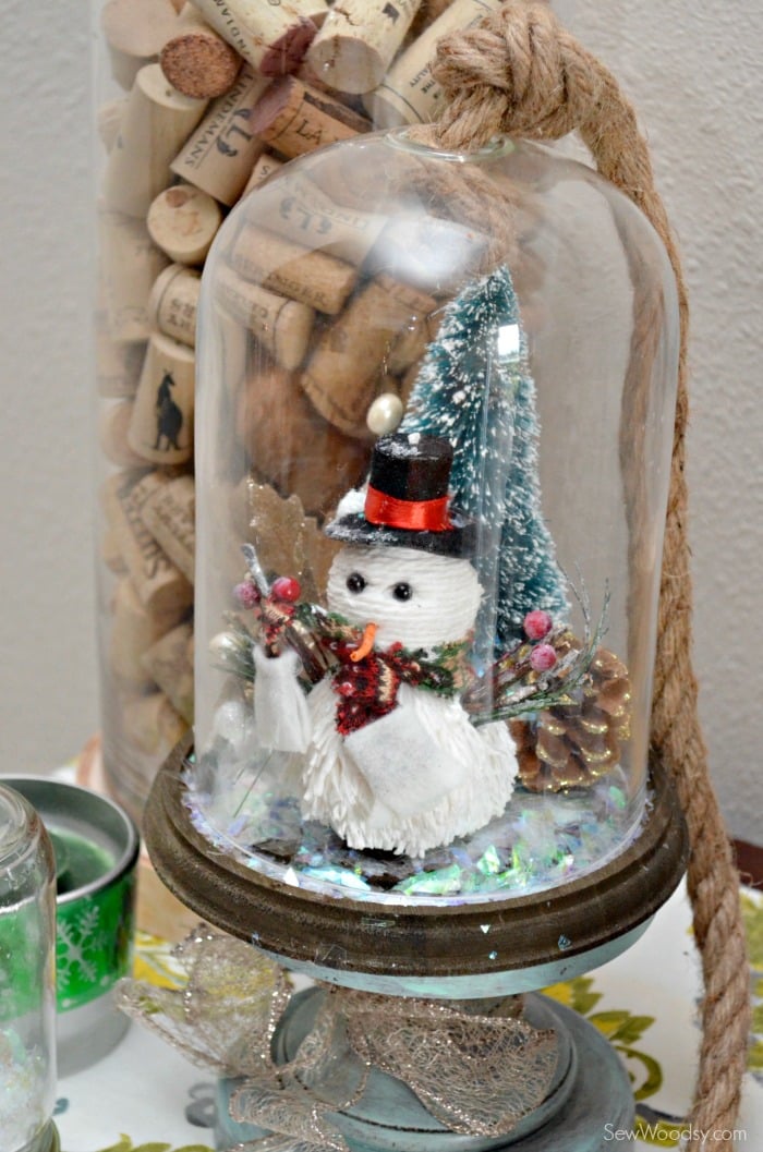 DIY Snowman Bell Jar 7