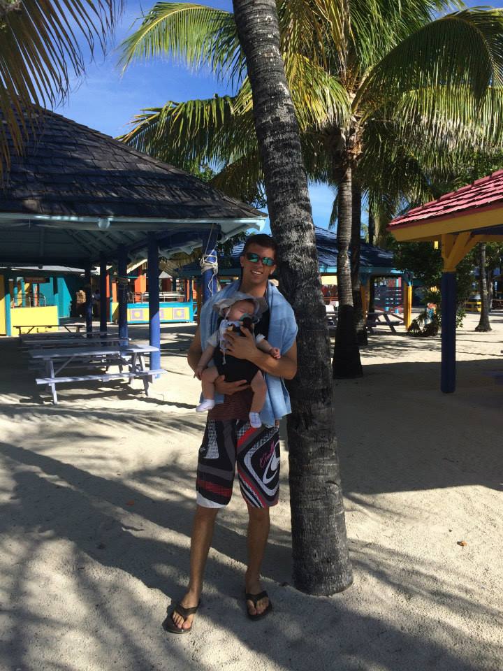 Cruising with an Infant asleep in coco cay