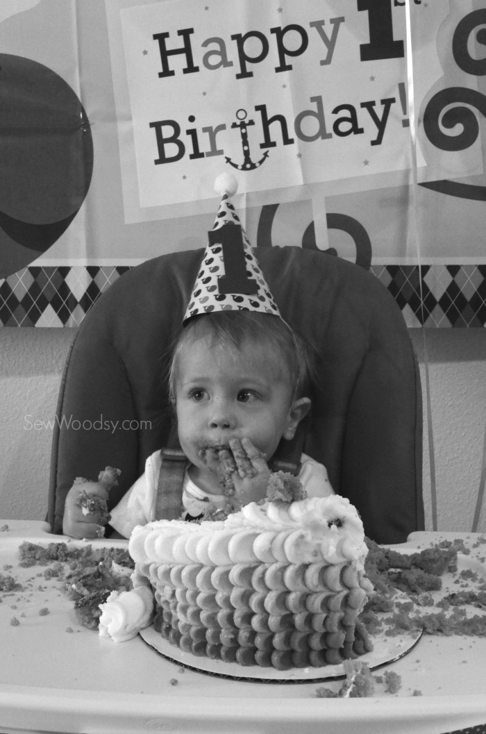 1st birthday boy cake smash with pedal cake