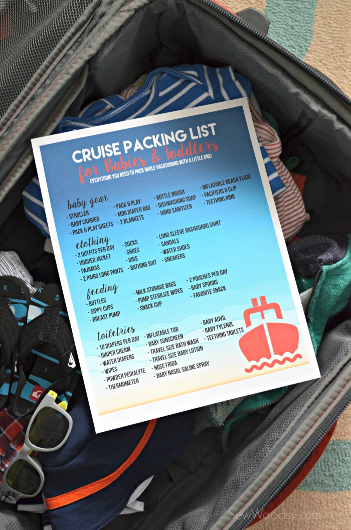 Download this free printable --> cruising packing list for babies and toddlers! Everything you need to pack for your next vacation with your little one!
