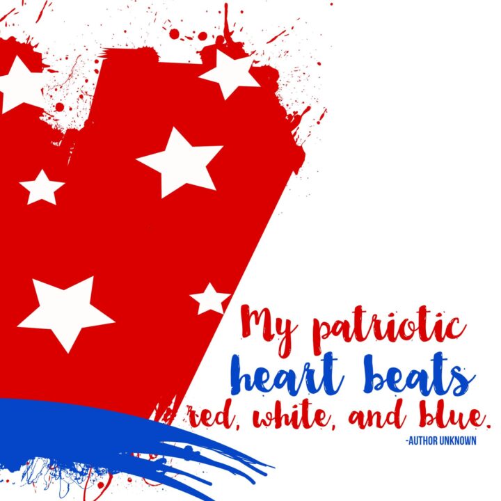 My patriotic heart beats red, white, and blue
