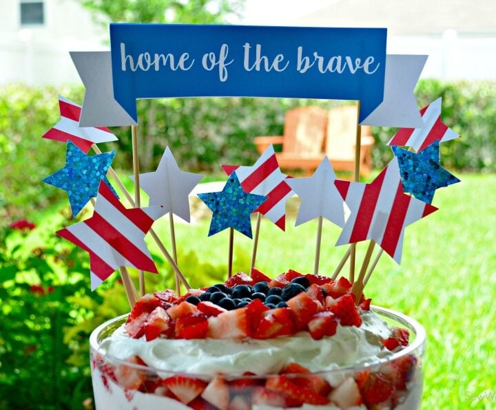 Home of the Brave Cake Topper