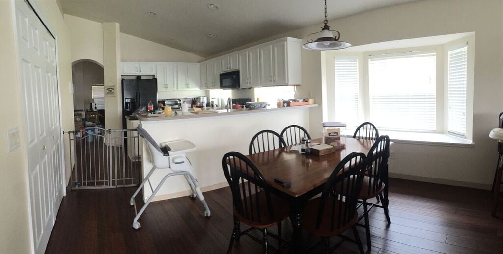 dining room and kitchen