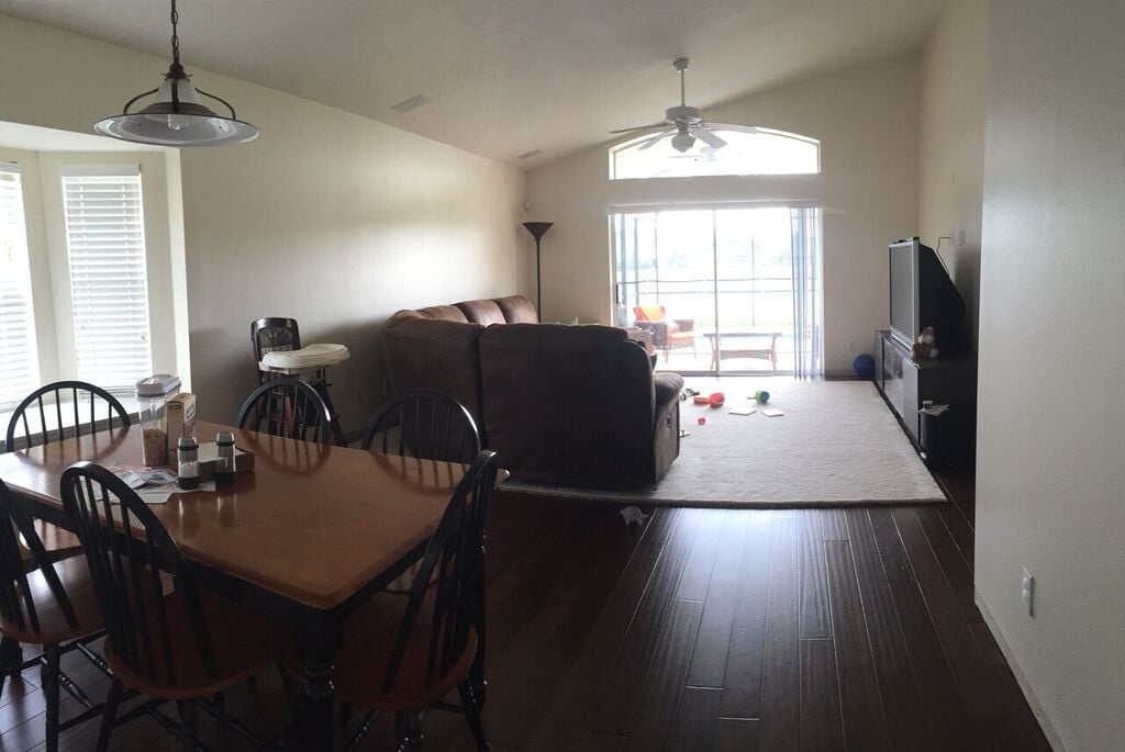 dining room and living room