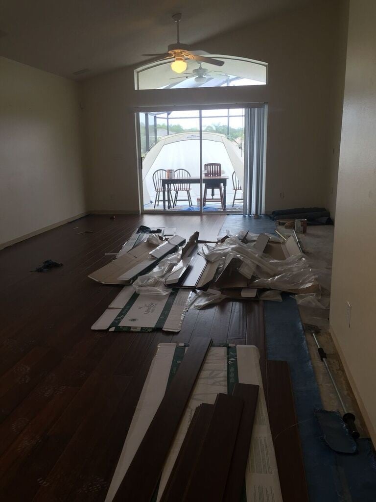 hardwood floor progress