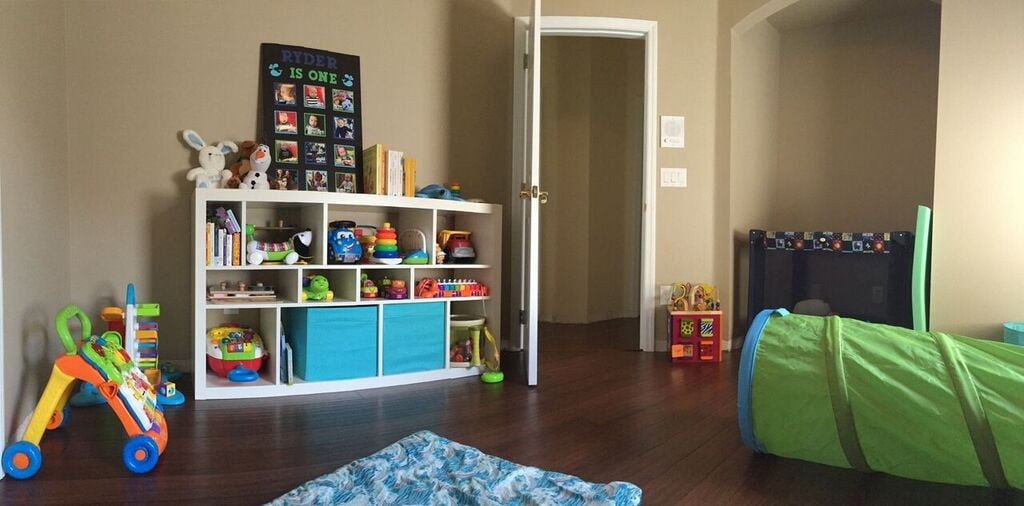 playroom bookshelf