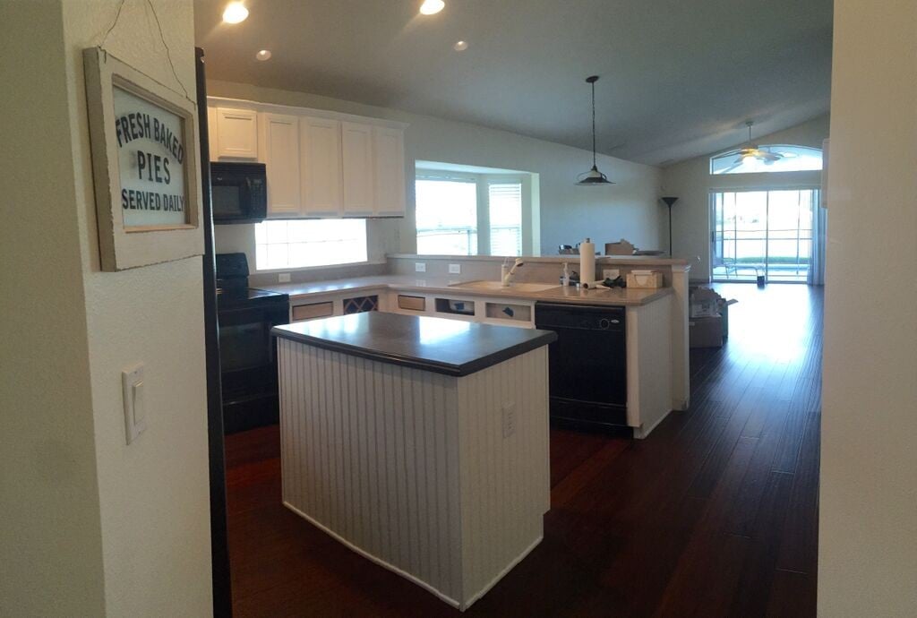 renovated white kitchen cabinets