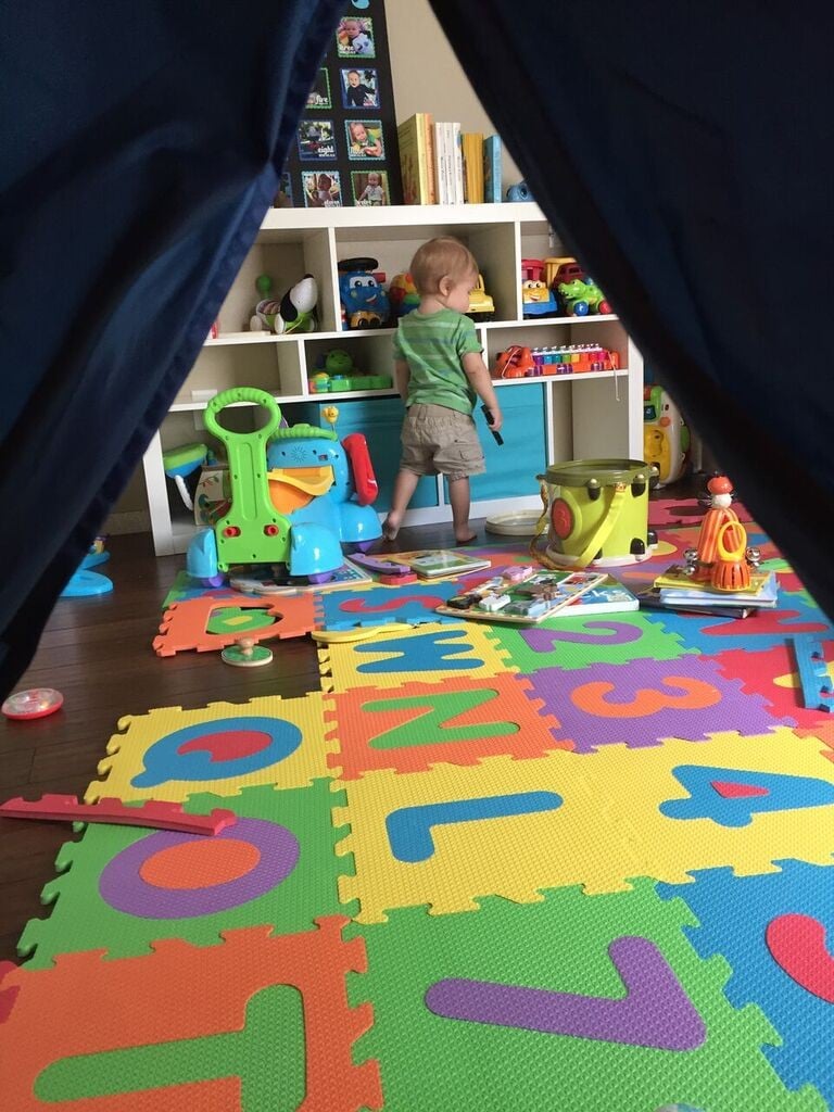 tent view in the playroom