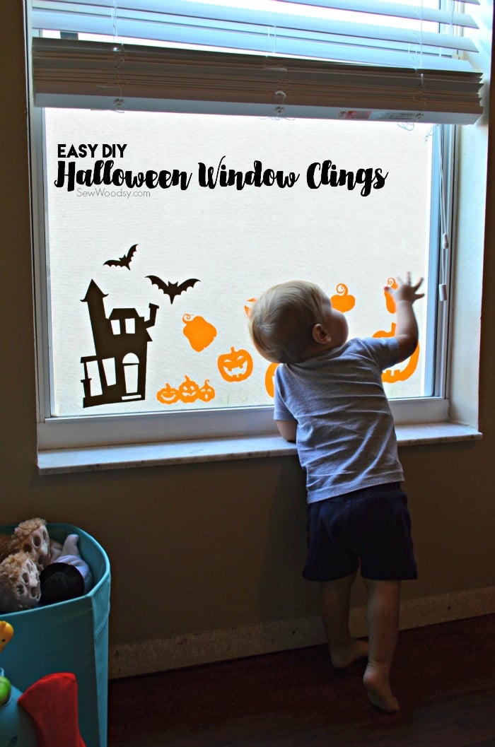 How To Use Cricut Window Cling Material / Make Halloween Window Decor! 