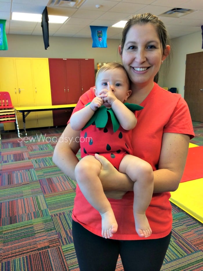 DIY Infant Strawberry Costume