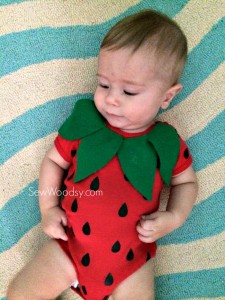 DIY Infant Strawberry Costume - Sew Woodsy