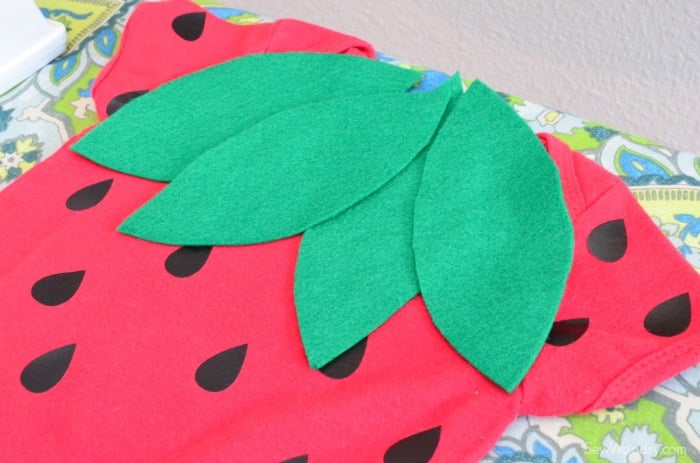 DIY Infant Strawberry Costume