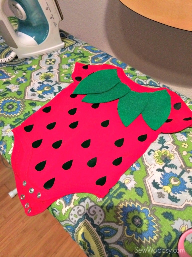 DIY Infant Strawberry Costume