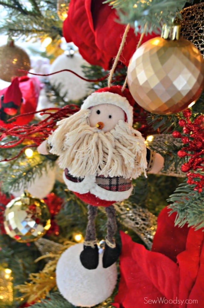 Kid Friendly Santa Cloth Ornament