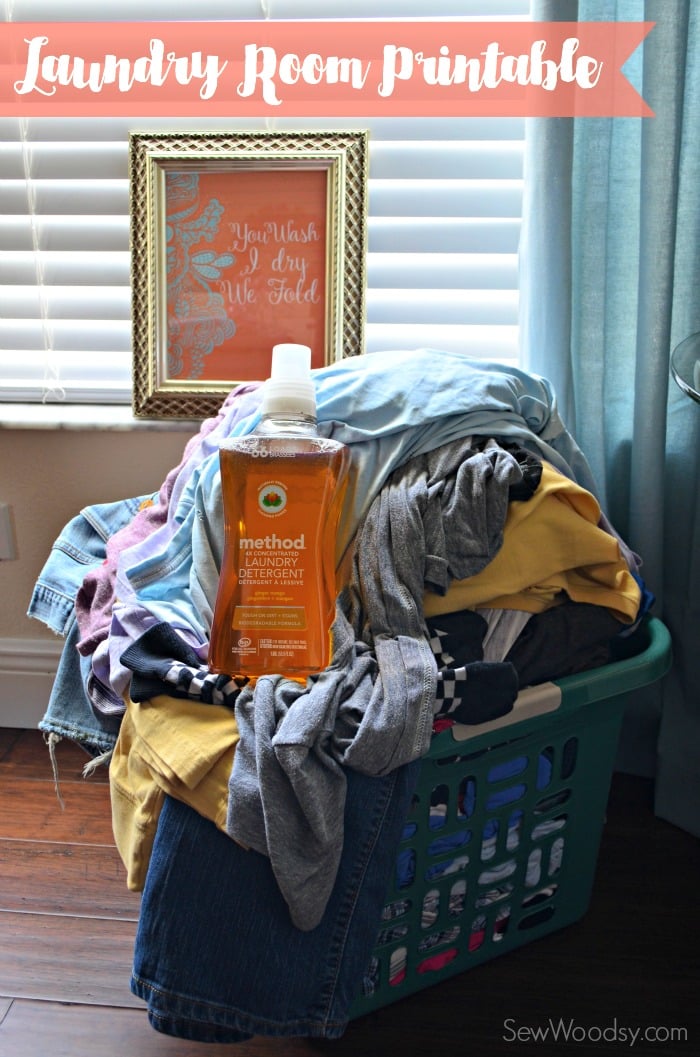 Free Laundry Room Printable  #CleanHappy #Ad