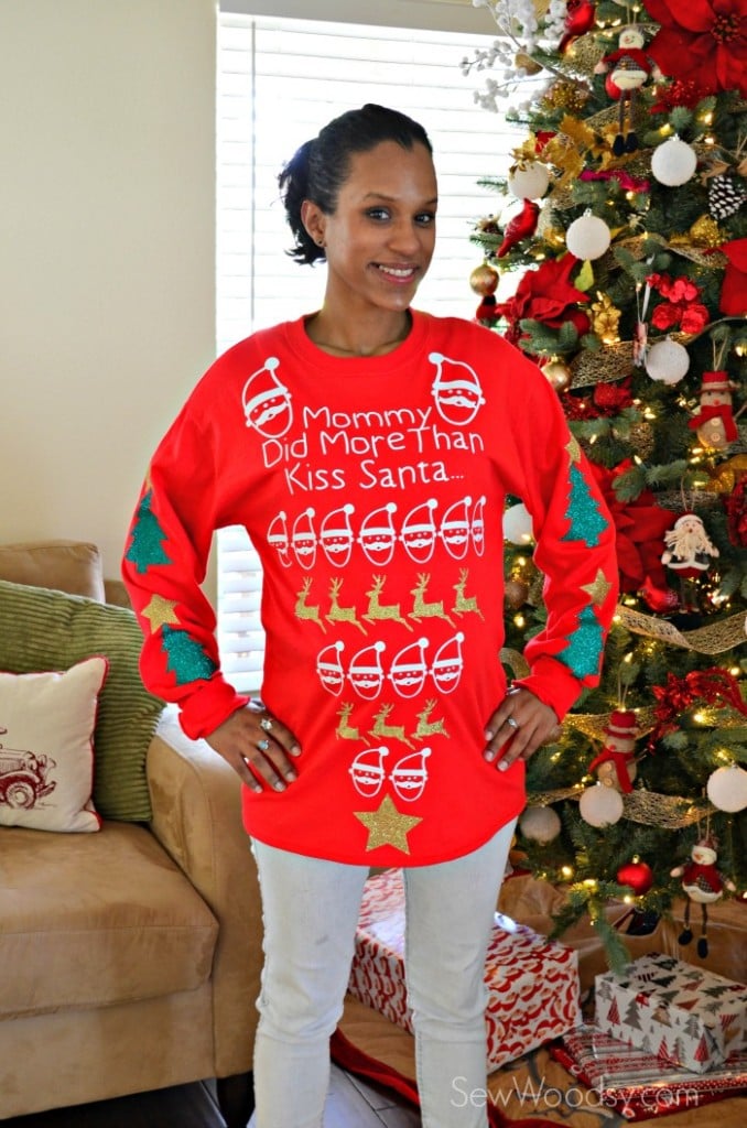 Funny pregnant 2025 christmas sweaters