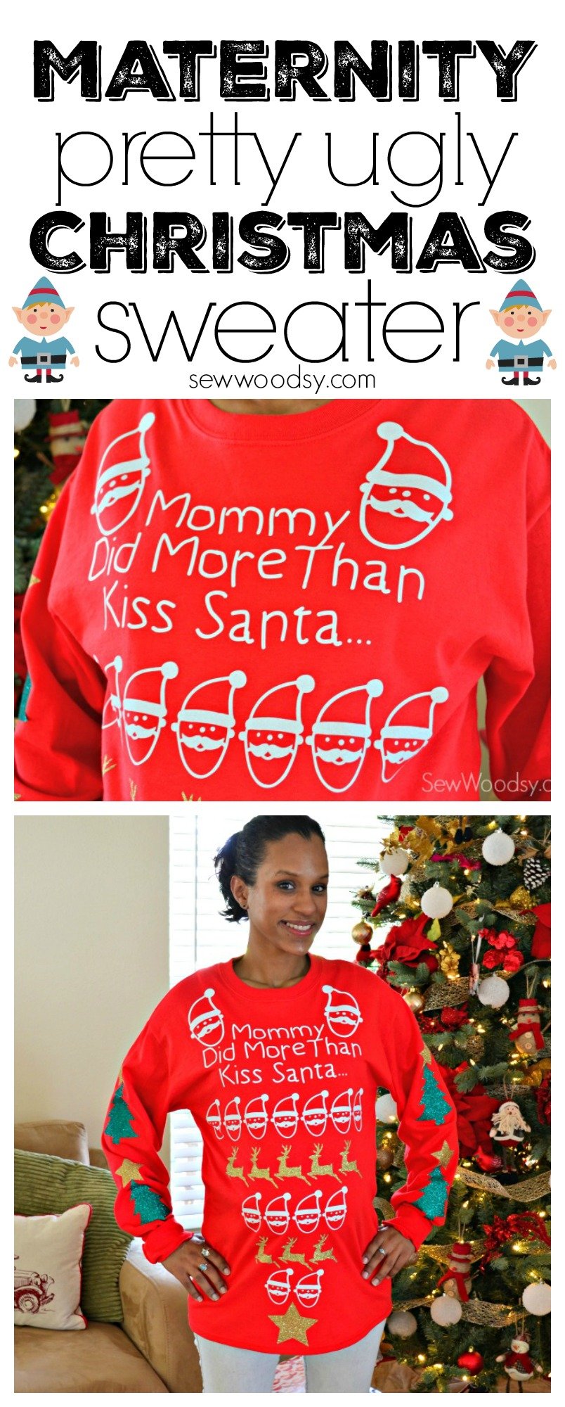 Mom dad baby ugly christmas sweater sale