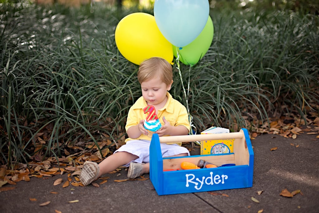 Birthday Photo - terrible 2's cupcake