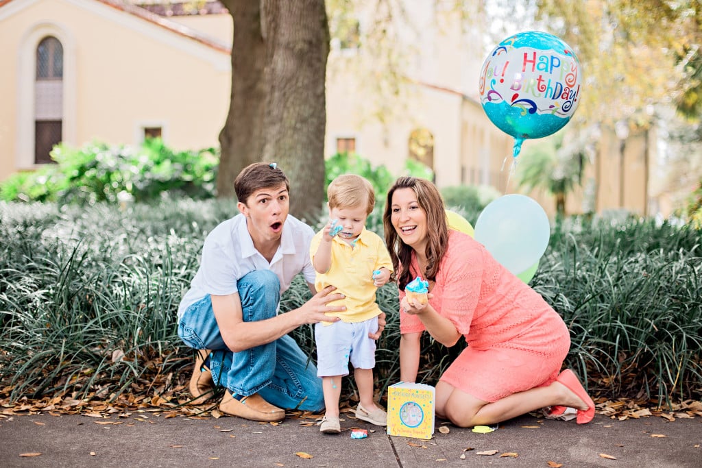 Birthday Photo - terrible 2's toddler throwing icing