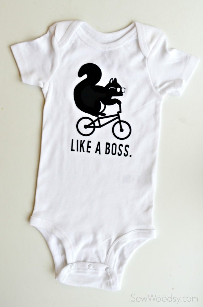 DIY Like A Boss Trendy Baby Flocked Onesie