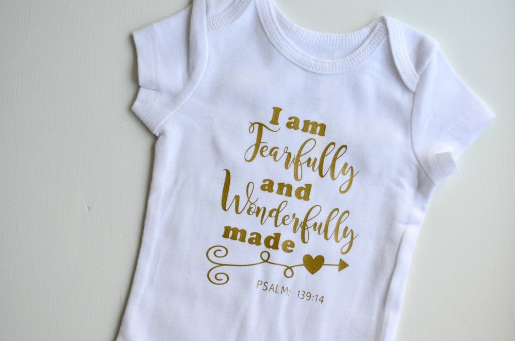 Fearfully and Wonderfully Made DIY Baby Onesie