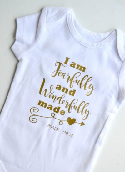 Fearfully and Wonderfully Made DIY Baby Onesie