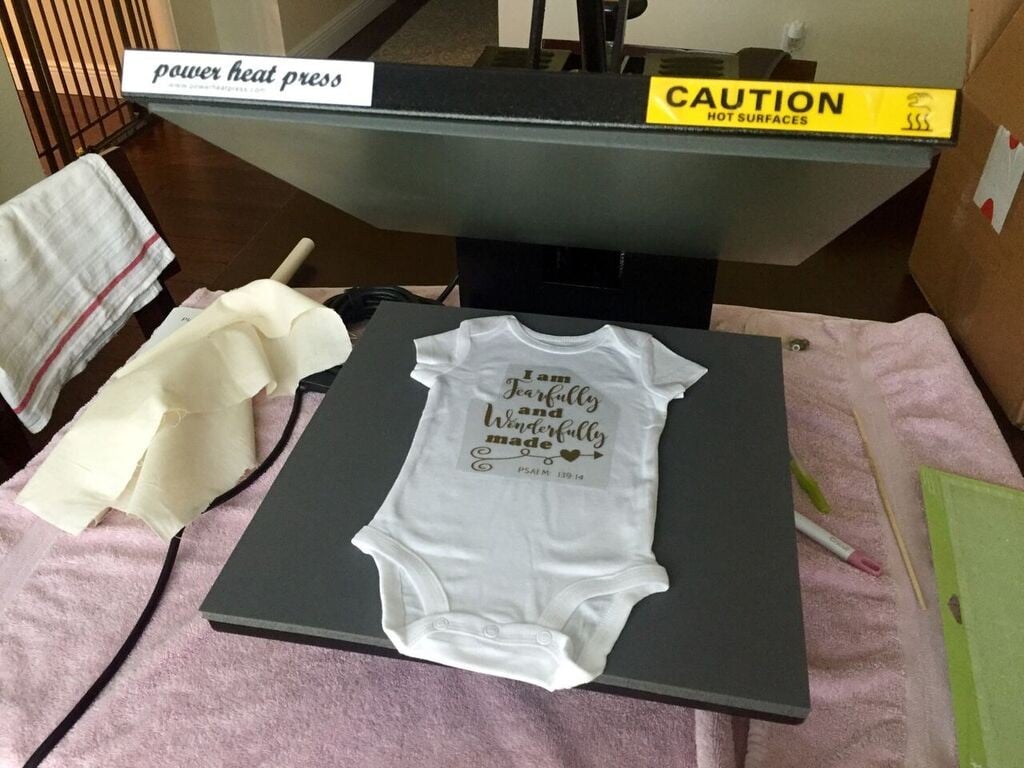 Fearfully and Wonderfully Made Onesie - Heat Pressing Onesie