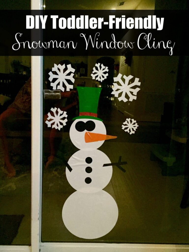 DIY Toddler-Friendly Snowman Window Clings