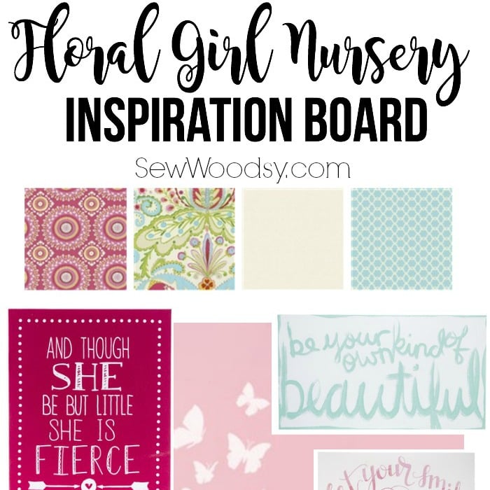 Floral Girl Nursery Inspiration Board