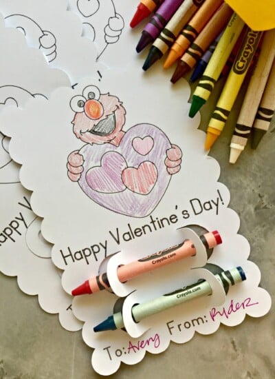 DIY Elmo Coloring Valentine