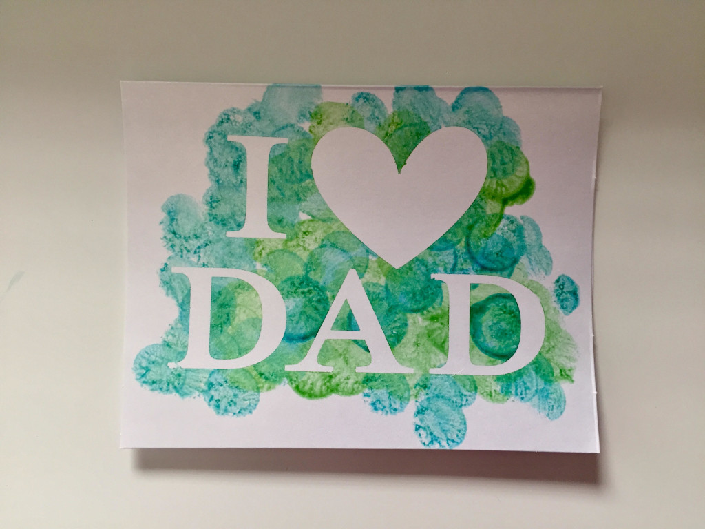 DIY Toddler Painted Father's Day Card