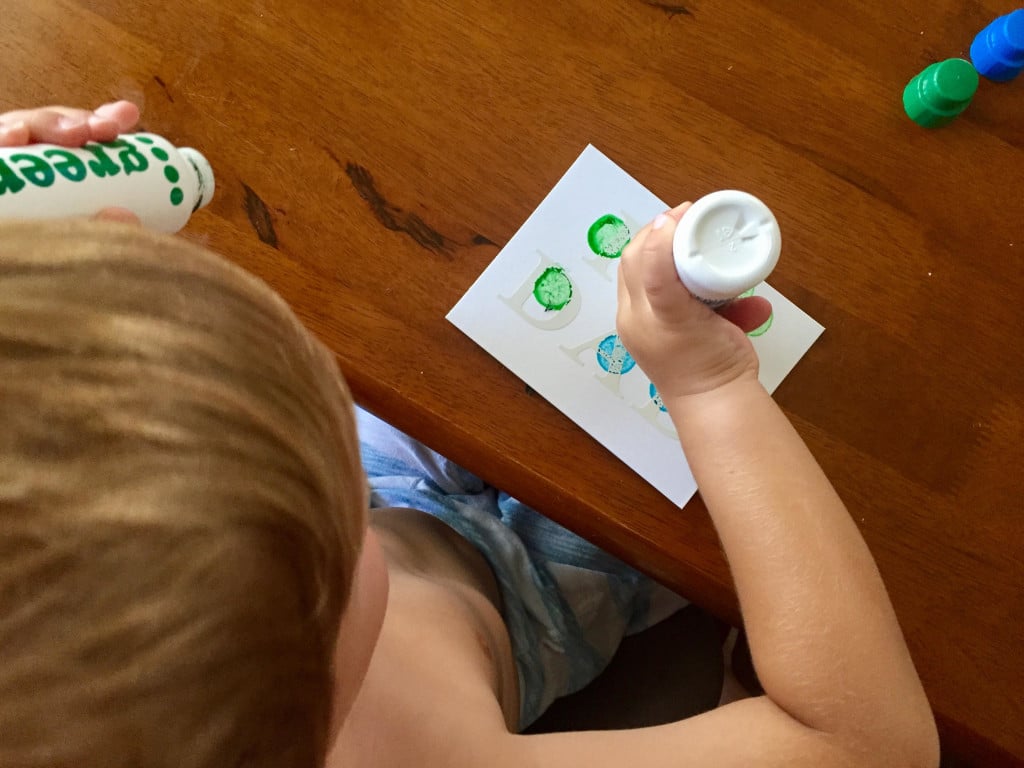 DIY Toddler Painted Father's Day Card