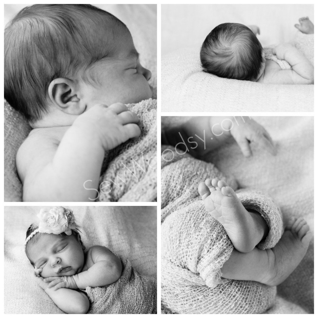 Newborn Photo Black and White Details