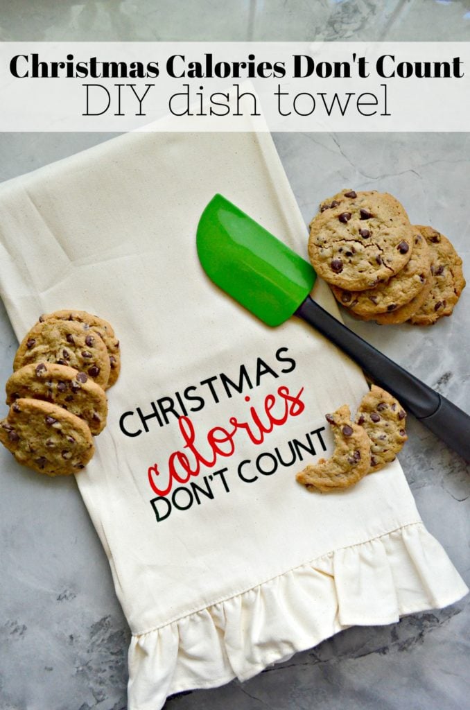 Christmas Calories Don't Count Dish Towel