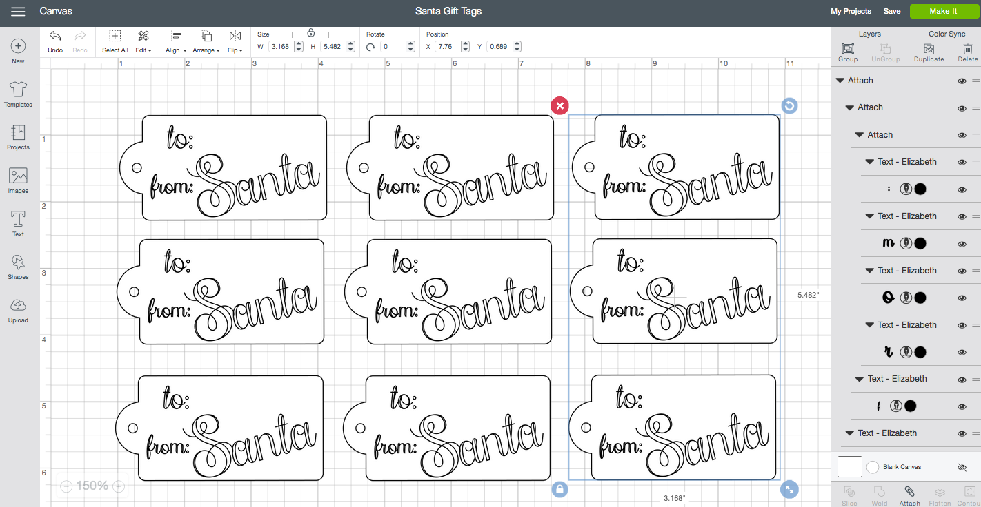 DIY Handwritten Santa Gift Tags