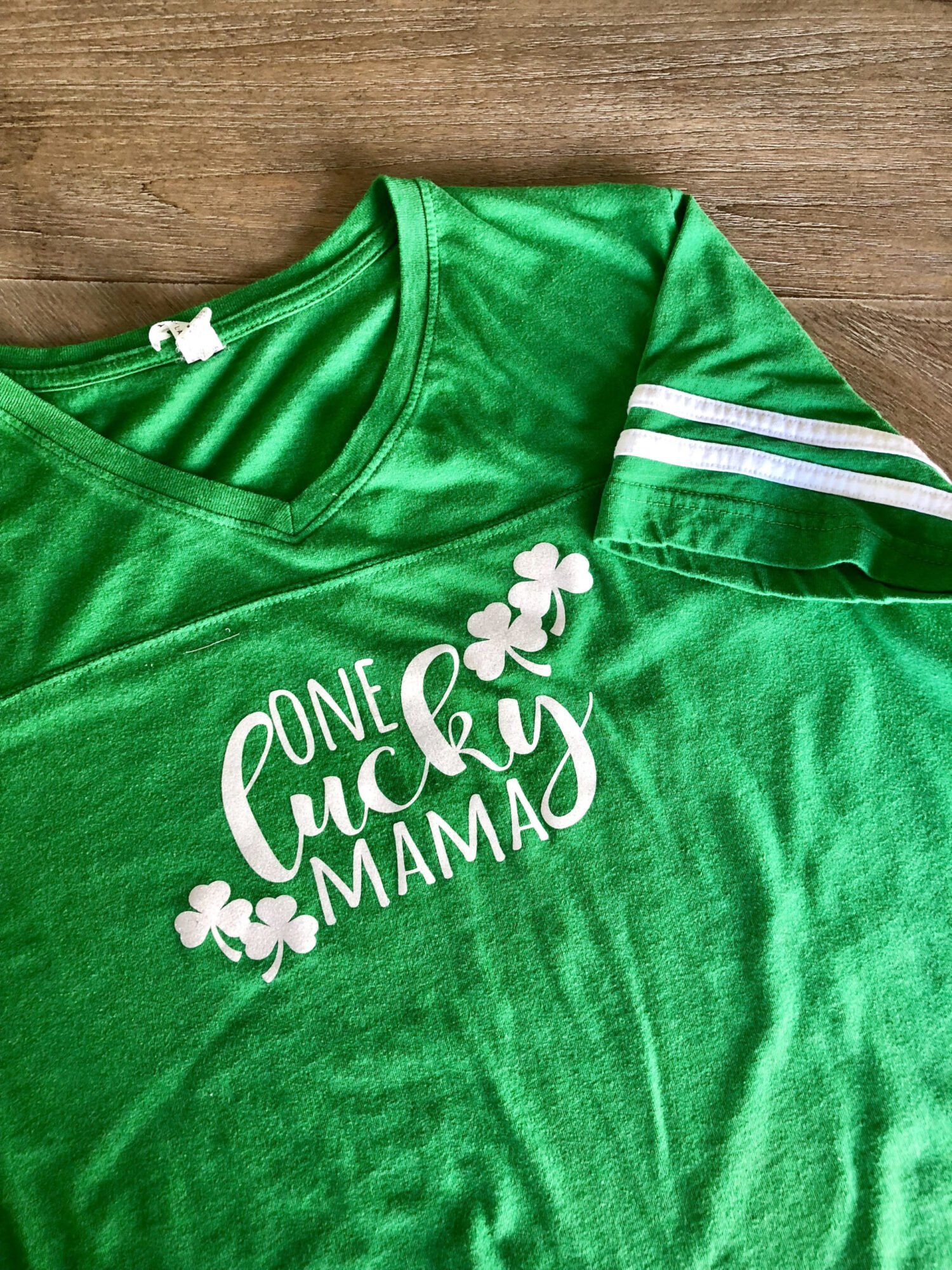 DIY "One Lucky Mama" Iron-On Shirt