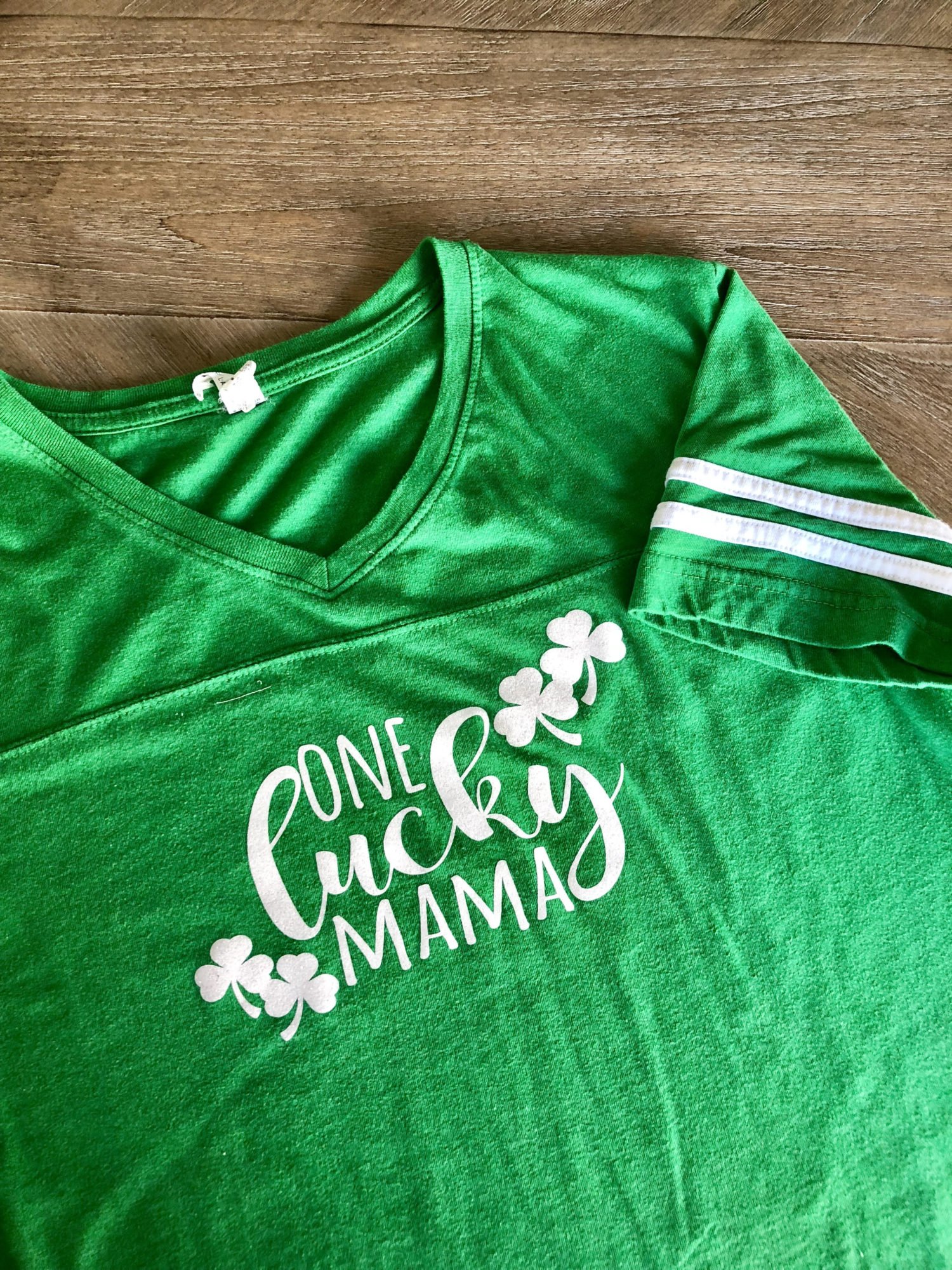 DIY One Lucky Mama Iron-On Shirt - Sew Woodsy