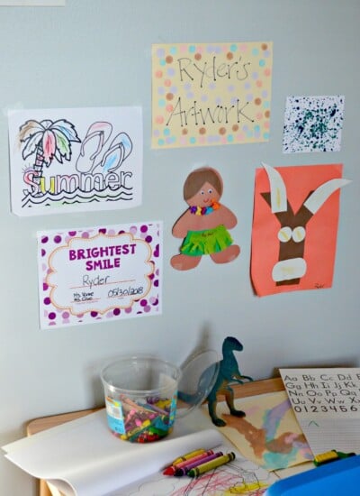 Creative Workspace for Preschool Age Children