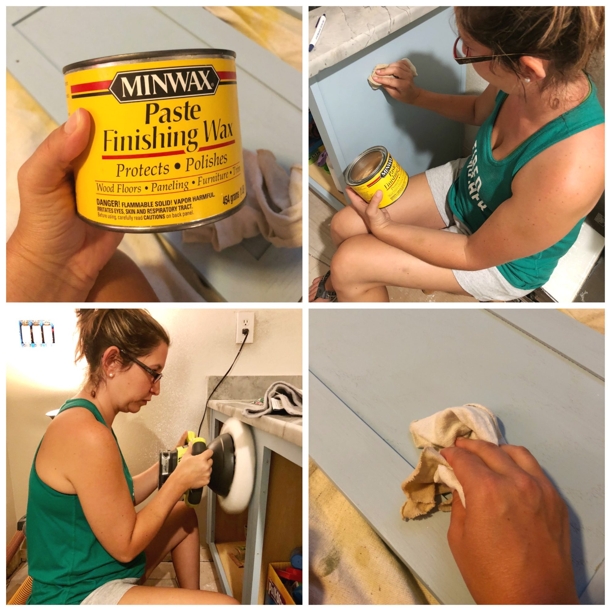 Waxing Cabinets with Paste Finsihing Wax