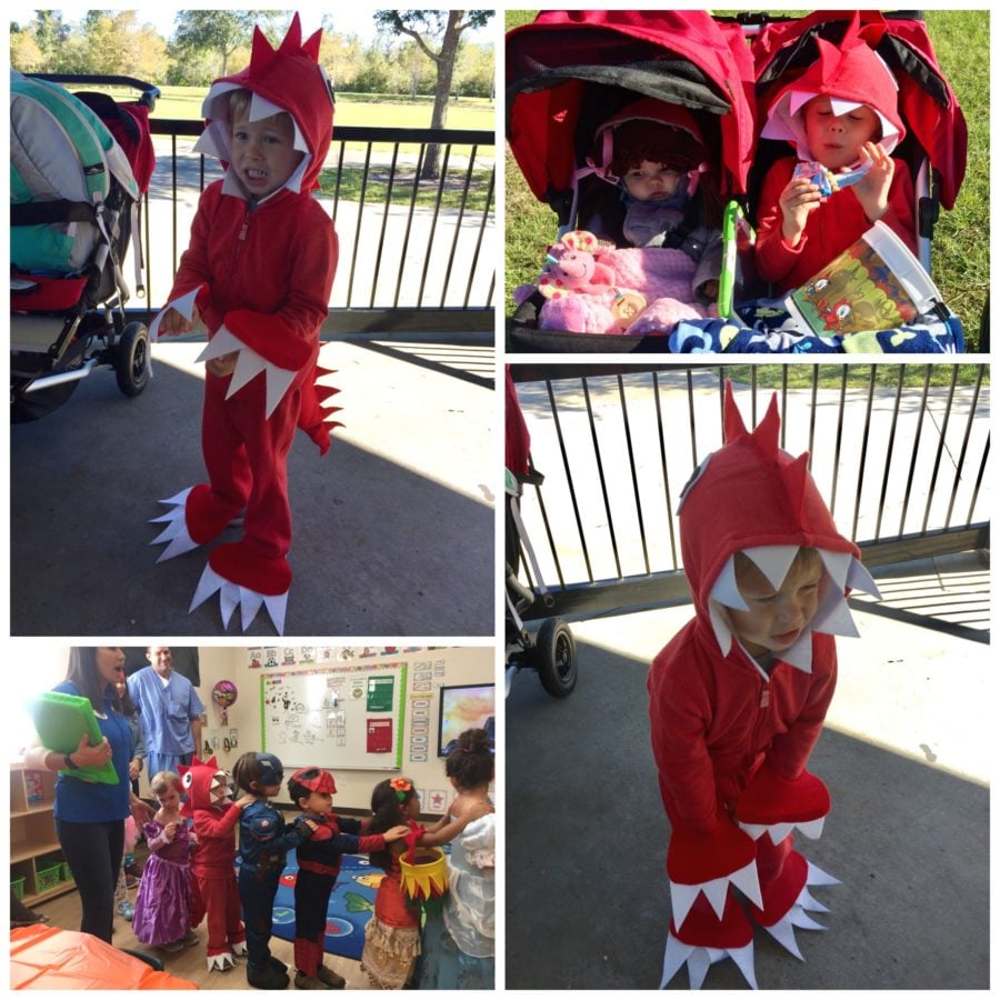 No Sew Dinosaur Costume Collage