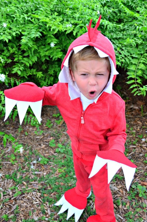 DIY No-Sew Cupcake and Dinosaur Halloween Costumes • Homemaker's